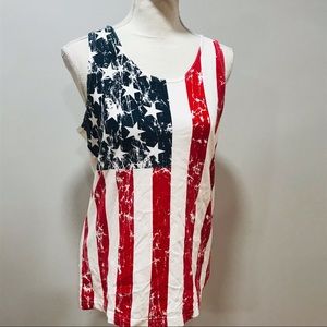 Distressed American Flag Tank